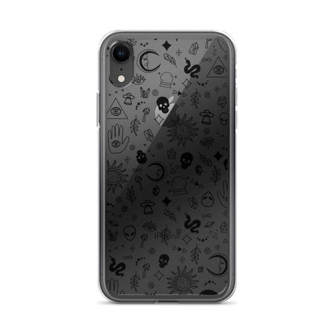 Shop The Esoteric Mystic Doodles Clear Phone Case Exclusively at The Urban Flair - Trendy Aesthetic Covers Available for Apple iPhone and Samsung Galaxy Devices