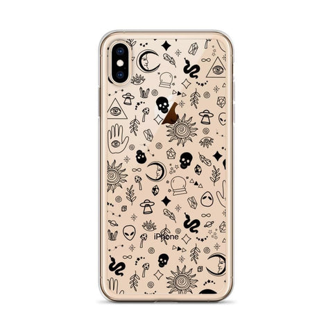 Shop The Esoteric Mystic Doodles Clear Phone Case Exclusively at The Urban Flair - Trendy Aesthetic Covers Available for Apple iPhone and Samsung Galaxy Devices