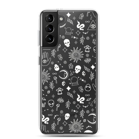 Shop The Esoteric Mystic Doodles Clear Phone Case Exclusively at The Urban Flair - Trendy Aesthetic Covers Available for Apple iPhone and Samsung Galaxy Devices