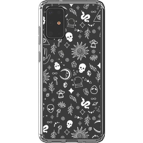 Galaxy S20 Plus White Esoteric Mystic Doodles Clear Phone Case - The Urban Flair