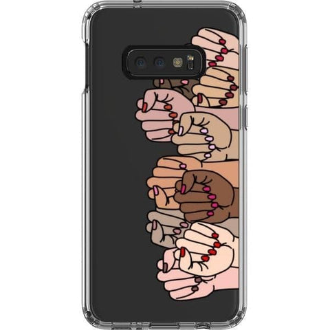 Galaxy S10e Feminist Fists Clear Phone Case - The Urban Flair