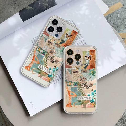 Find My Destiny Scraps Collage Phone Case For iPhone 13 Pro Max 12 Mini 11 XR XS 7 8 Plus SE 2020 Aesthetic Moodboard Design Feat