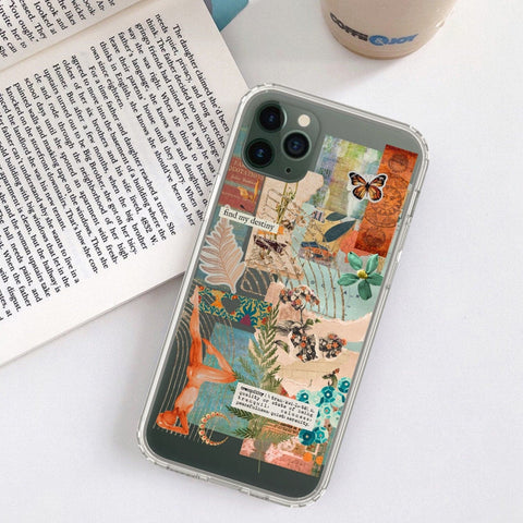 Find My Destiny Scraps Collage Phone Case For iPhone 13 Pro Max 12 Mini 11 XR XS 7 8 Plus SE 2020 Aesthetic Moodboard Design Feat