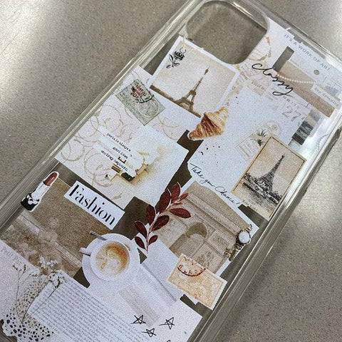 French Mood Board Collage Clear Phone Case iPhone 12 Pro Max by The Urban Flair (Customer Feat)