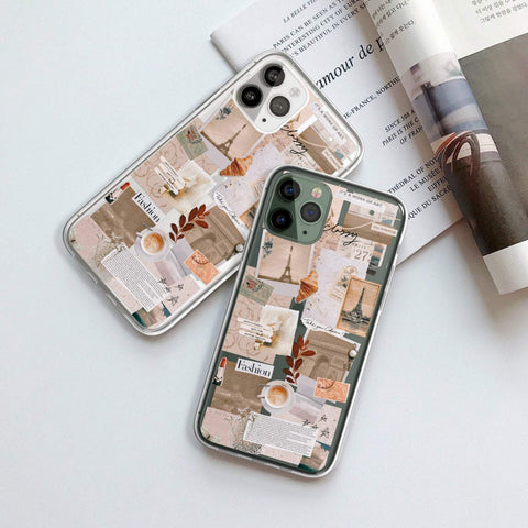 French Mood Board Collage Clear Phone Case iPhone 12 Pro Max by The Urban Flair (French Mood Board Collage Phone Case For iPhone 12 Mini 11 Pro Max XR XS 7 8 Plus SE 2020 Aesthetic Paris France Inspired Clear Cover Feat)