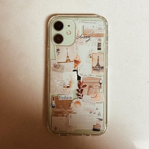 French Mood Board Collage Clear Phone Case iPhone 12 Pro Max by The Urban Flair (Customer Feat)