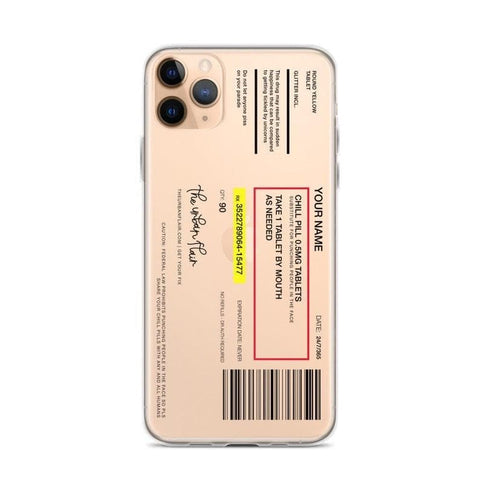 Funny Fake Prescription Name Clear Phone Case by The Urban Flair (Funny Fake Prescription Name Clear Phone Case exclusively at The Urban Flair)