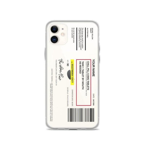Funny Fake Prescription Name Clear Phone Case by The Urban Flair (Funny Fake Prescription Name Clear Phone Case exclusively at The Urban Flair)