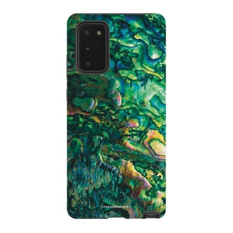 Galaxy Note 20 Satin (Semi-Matte) Green Abalone Shell Tough Phone Case - The Urban Flair