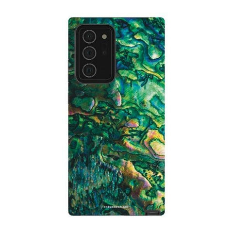 Galaxy Note 20 Ultra Gloss (High Sheen) Green Abalone Shell Tough Phone Case - The Urban Flair