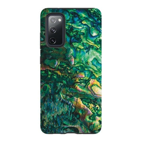 Galaxy S20 FE Satin (Semi-Matte) Green Abalone Shell Tough Phone Case - The Urban Flair