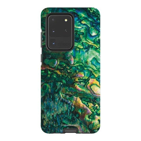 Galaxy S20 Ultra Gloss (High Sheen) Green Abalone Shell Tough Phone Case - The Urban Flair