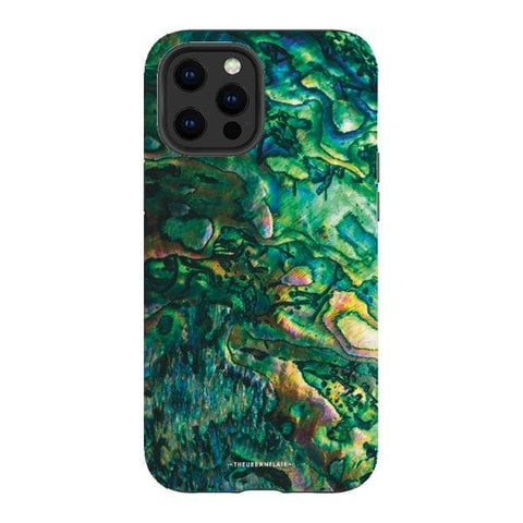 iPhone 12 Pro Max Gloss (High Sheen) Green Abalone Shell Tough Phone Case - The Urban Flair
