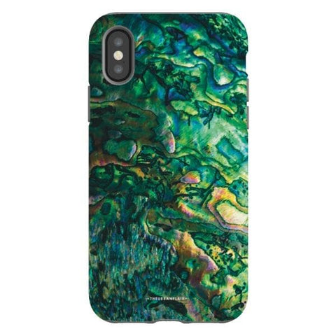 iPhone X/XS Satin (Semi-Matte) Green Abalone Shell Tough Phone Case - The Urban Flair