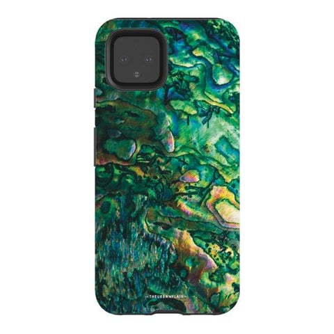 Pixel 4 Satin (Semi-Matte) Green Abalone Shell Tough Phone Case - The Urban Flair