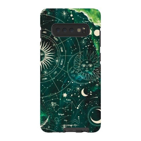 Galaxy S10 Plus Gloss (High Sheen) Green Marble Zodiac Tough Phone Case - The Urban Flair