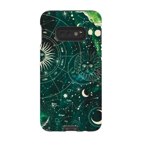 Galaxy S10e Satin (Semi-Matte) Green Marble Zodiac Tough Phone Case - The Urban Flair