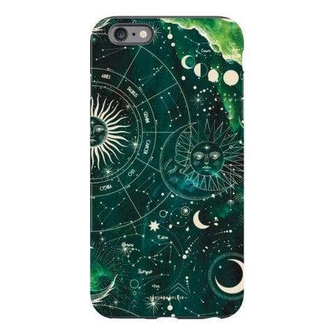 iPhone 6s Plus Gloss (High Sheen) Green Marble Zodiac Tough Phone Case - The Urban Flair