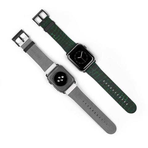 Shop The Green Snakeskin Apple Watch Band Exclusively at The Urban Flair - Trendy Faux/Vegan Leather iWatch Straps - Affordable Replacements Bands For Women