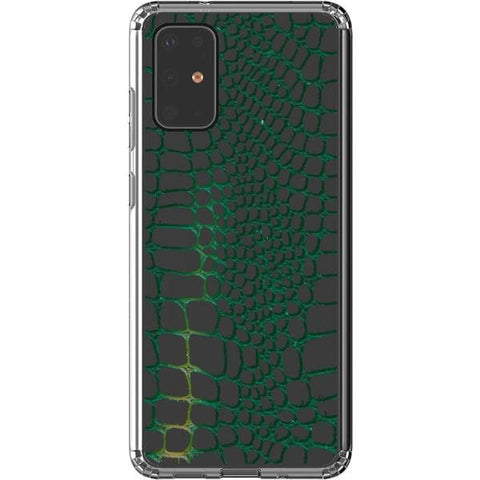 Galaxy S20 Plus Green Snakeskin Clear Phone Case - The Urban Flair