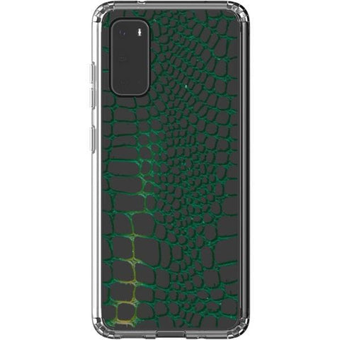 Galaxy S20 Green Snakeskin Clear Phone Case - The Urban Flair