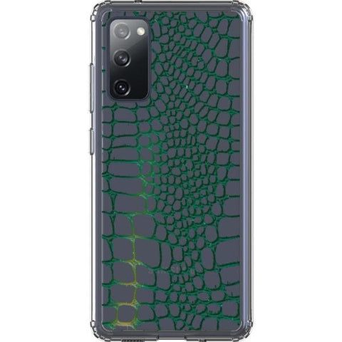 Galaxy S20 FE Green Snakeskin Clear Phone Case - The Urban Flair