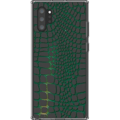 Note 10 Plus Green Snakeskin Clear Phone Case - The Urban Flair