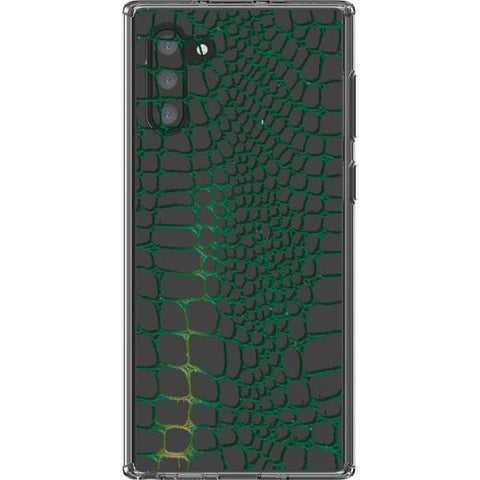 Note 10 Green Snakeskin Clear Phone Case - The Urban Flair