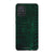 Galaxy A71 4G Satin (Semi-Matte) Green Snakeskin Print Tough Phone Case - The Urban Flair