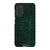 Galaxy S20 Satin (Semi-Matte) Green Snakeskin Print Tough Phone Case - The Urban Flair