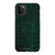 iPhone 11 Pro Max Satin (Semi-Matte) Green Snakeskin Print Tough Phone Case - The Urban Flair