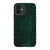 iPhone 12 Gloss (High Sheen) Green Snakeskin Print Tough Phone Case - The Urban Flair