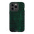 iPhone 13 Pro Gloss (High Sheen) Green Snakeskin Print Tough Phone Case - The Urban Flair