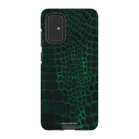 iPhone 13 Pro Max Gloss (High Sheen) Green Snakeskin Print Tough Phone Case - The Urban Flair