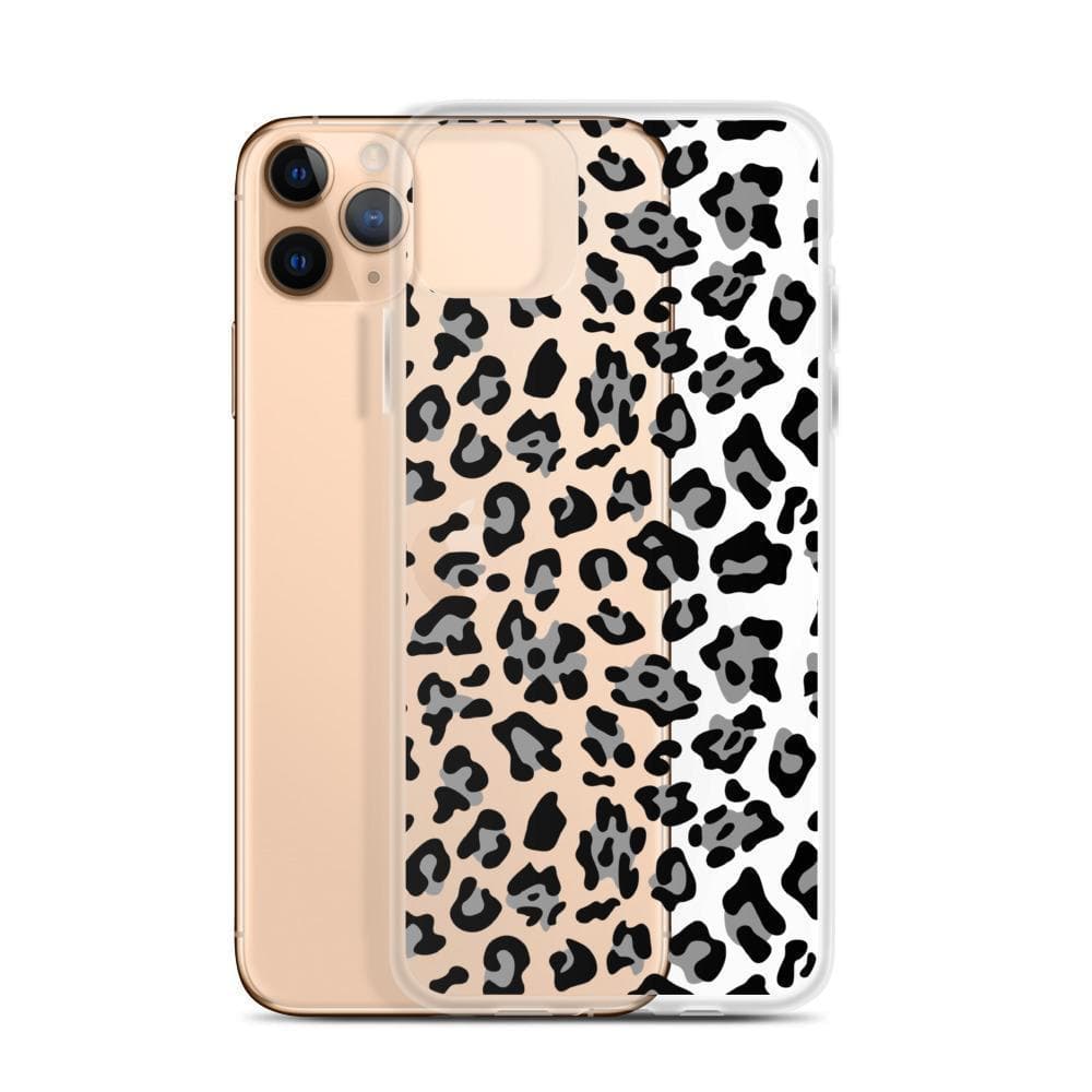 animal phone case Grey Leopard Animal Print Clear Phone Case for Apple iPhone 14– The Urban  Flair