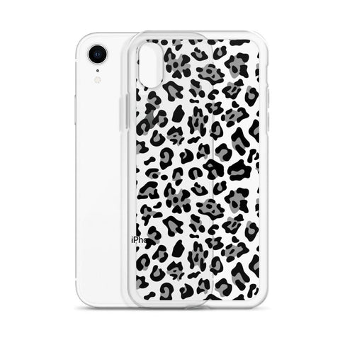 Grey Leopard Animal Print Clear Phone Case iPhone 12 Pro Max by The Urban Flair (Grey Leopard Animal Print Clear Phone Case iPhone 11 Pro Max Exclusively at The Urban Flair Feat)