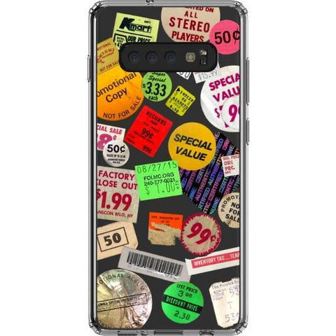 Galaxy S10 Plus Grunge Aesthetic Stickers Clear Phone Case - The Urban Flair