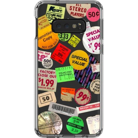 Galaxy S10e Grunge Aesthetic Stickers Clear Phone Case - The Urban Flair