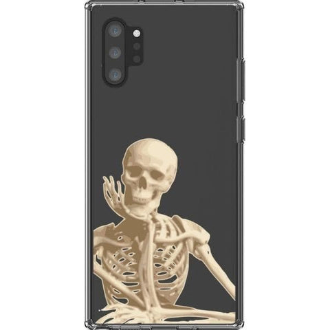Grunge Skeleton Clear Phone Case for your Note 10 Plus exclusively at The Urban Flair