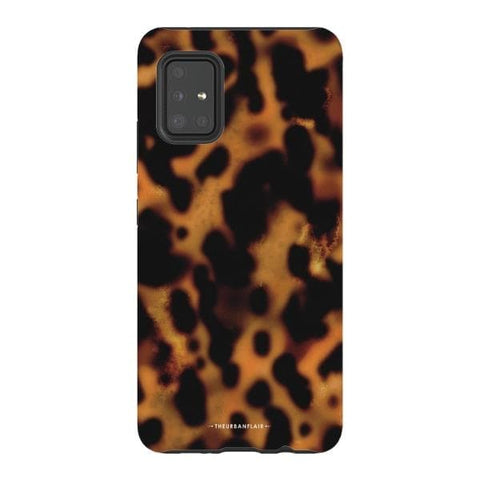 Galaxy A51 5G Satin (Semi-Matte) Grunge Tortoise Shell Print Tough Phone Case - The Urban Flair