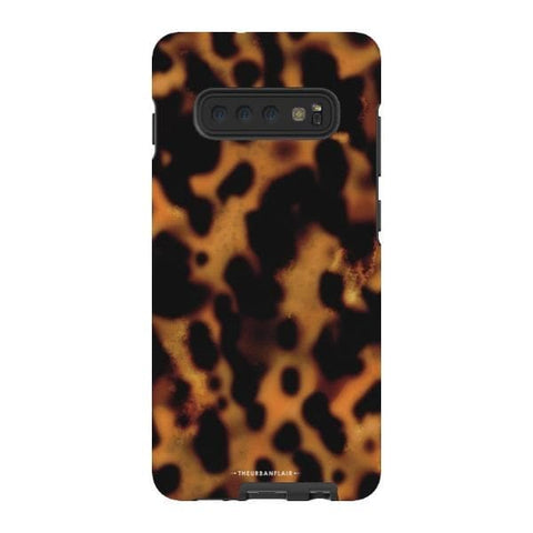 Galaxy S10 Plus Gloss (High Sheen) Grunge Tortoise Shell Print Tough Phone Case - The Urban Flair