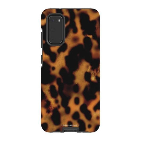 Galaxy S20 Satin (Semi-Matte) Grunge Tortoise Shell Print Tough Phone Case - The Urban Flair
