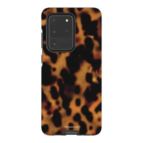 Galaxy S20 Ultra Satin (Semi-Matte) Grunge Tortoise Shell Print Tough Phone Case - The Urban Flair