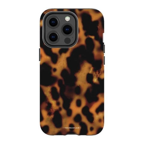 iPhone 13 Pro Gloss (High Sheen) Grunge Tortoise Shell Print Tough Phone Case - The Urban Flair