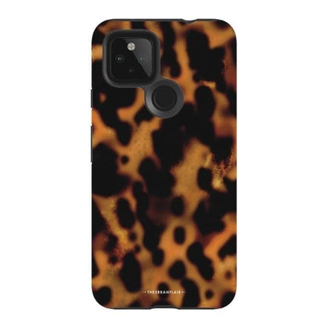 Pixel 4A 5G Satin (Semi-Matte) Grunge Tortoise Shell Print Tough Phone Case - The Urban Flair