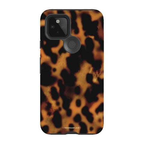Pixel 5 5G Gloss (High Sheen) Grunge Tortoise Shell Print Tough Phone Case - The Urban Flair