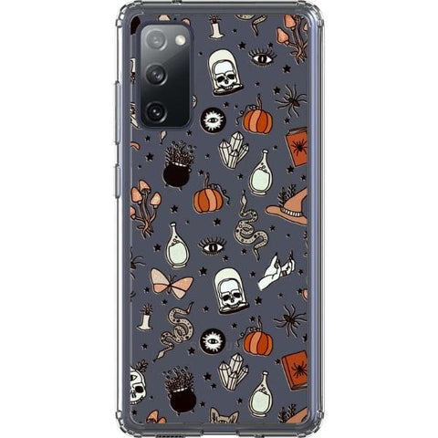 Galaxy S20 FE Halloween Doodles Clear Phone Case - The Urban Flair