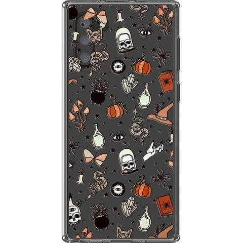 Note 10 Halloween Doodles Clear Phone Case - The Urban Flair