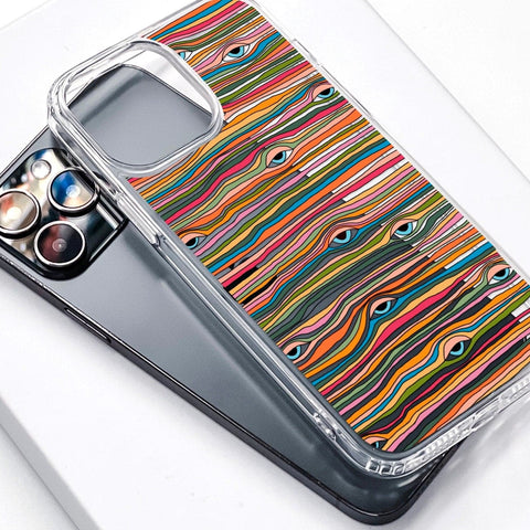 Have A Nice Trip Phone Case For iPhone 13 Mini 12 XR 7 8 Clear Phone Cover With Trippy Aesthetic Eyes Design Galaxy S22 Case Feat