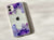Purple Crystal Cluster Clear Phone Case